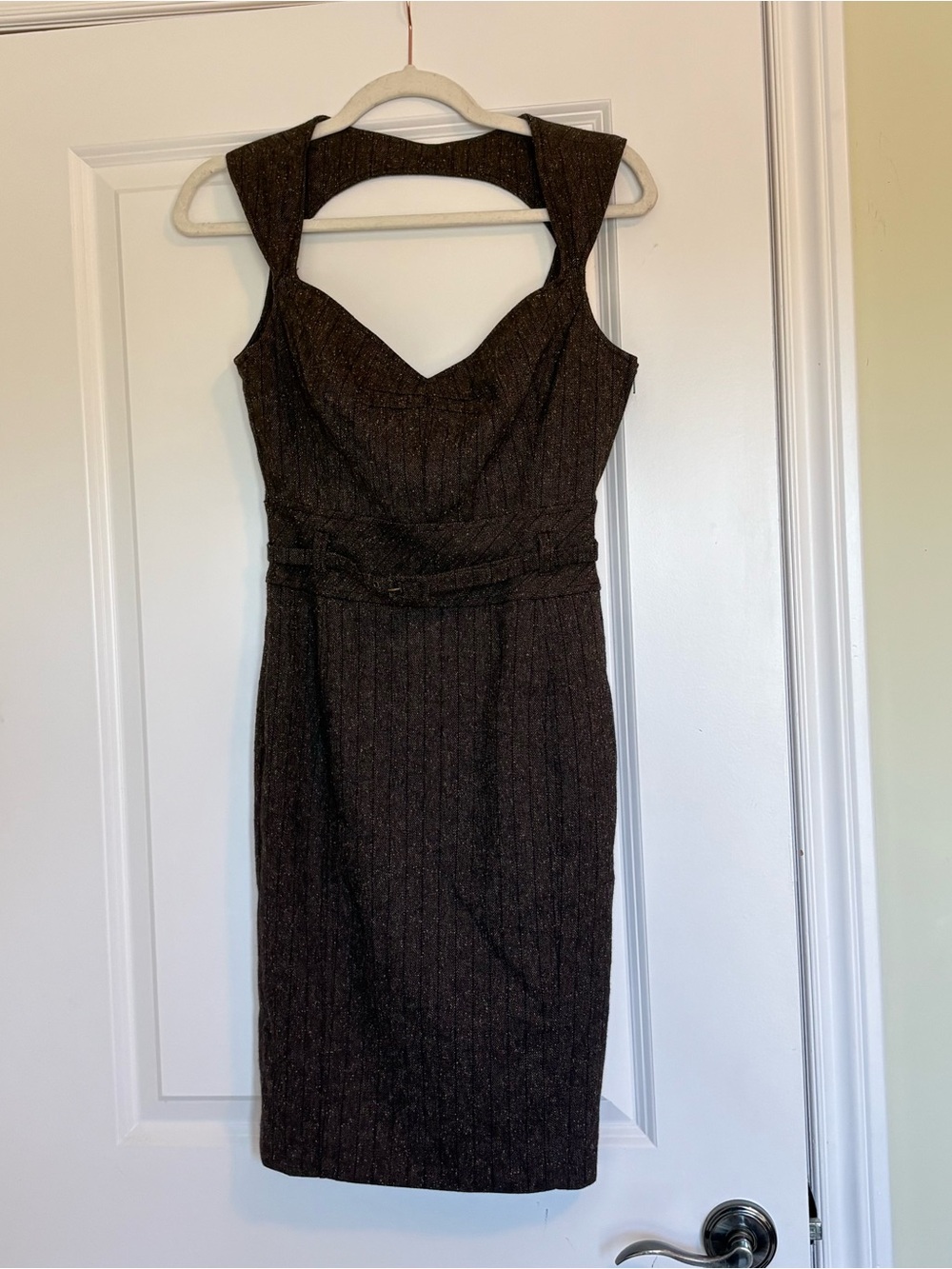 Vintage GUESS Brand Tweed Sheath Dress with Belt - Picture 5 of 12